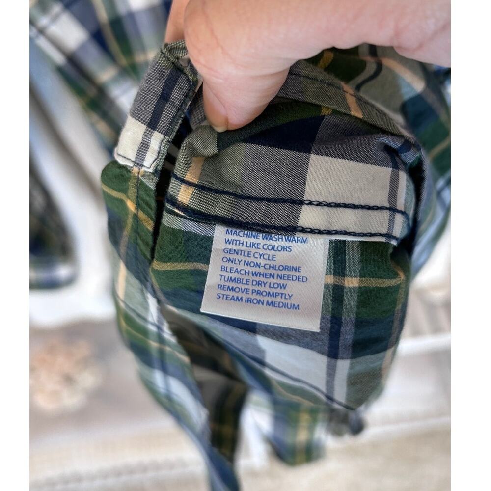 Southern Tide Men's Size M Classic Fit Green, Navy Plaid Button Up Shirt #0105 - Picture 5 of 6